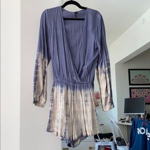 Morning Apple Tie Die Romper